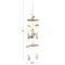 41" Blue Ombre Ceramic Starfish & Seahorse Windchime with Driftwood Accents